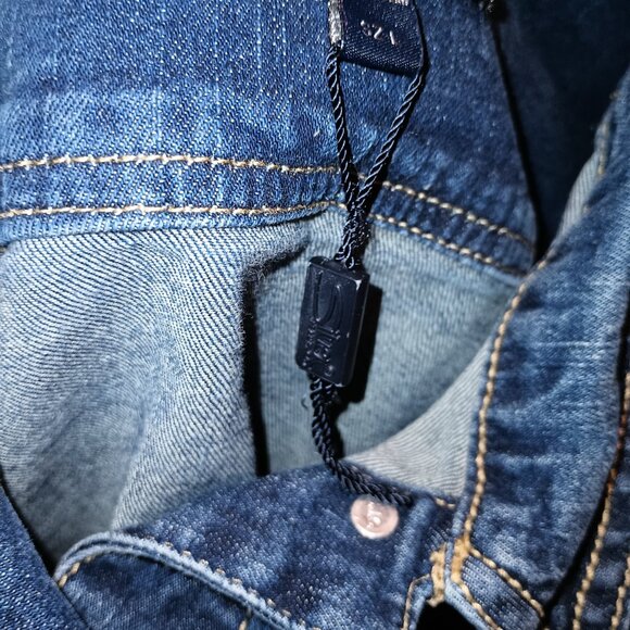 Silver Jeans Co. Big Girls' Cassie Cropped Dark Wash Jean Jacket Large - Picture 5 of 9